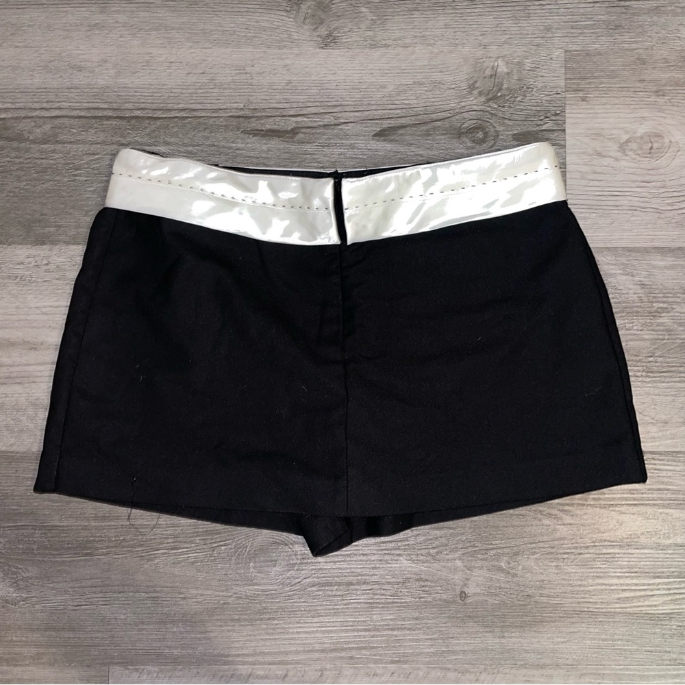 zara contrast mini skort